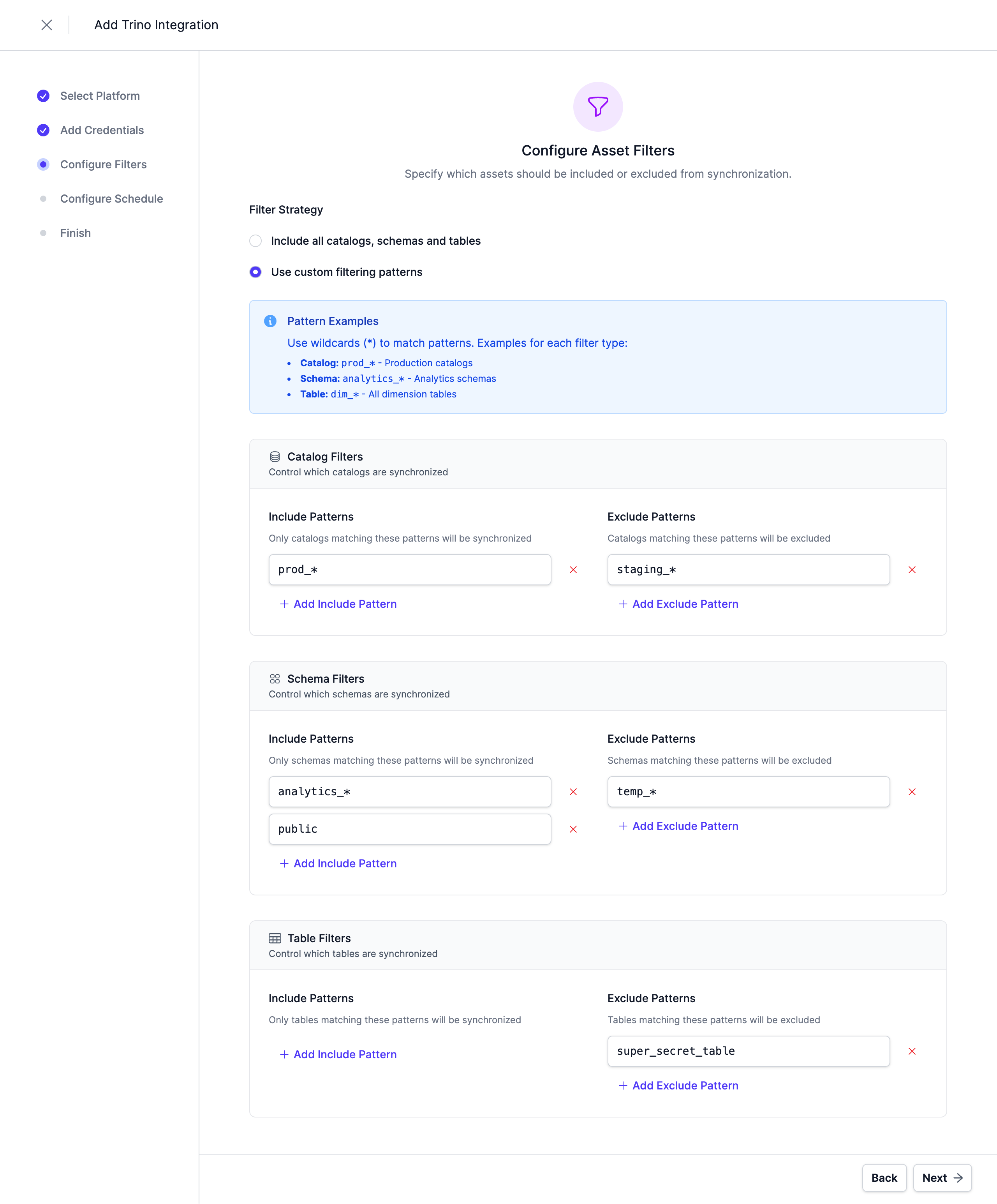 Configure Filters