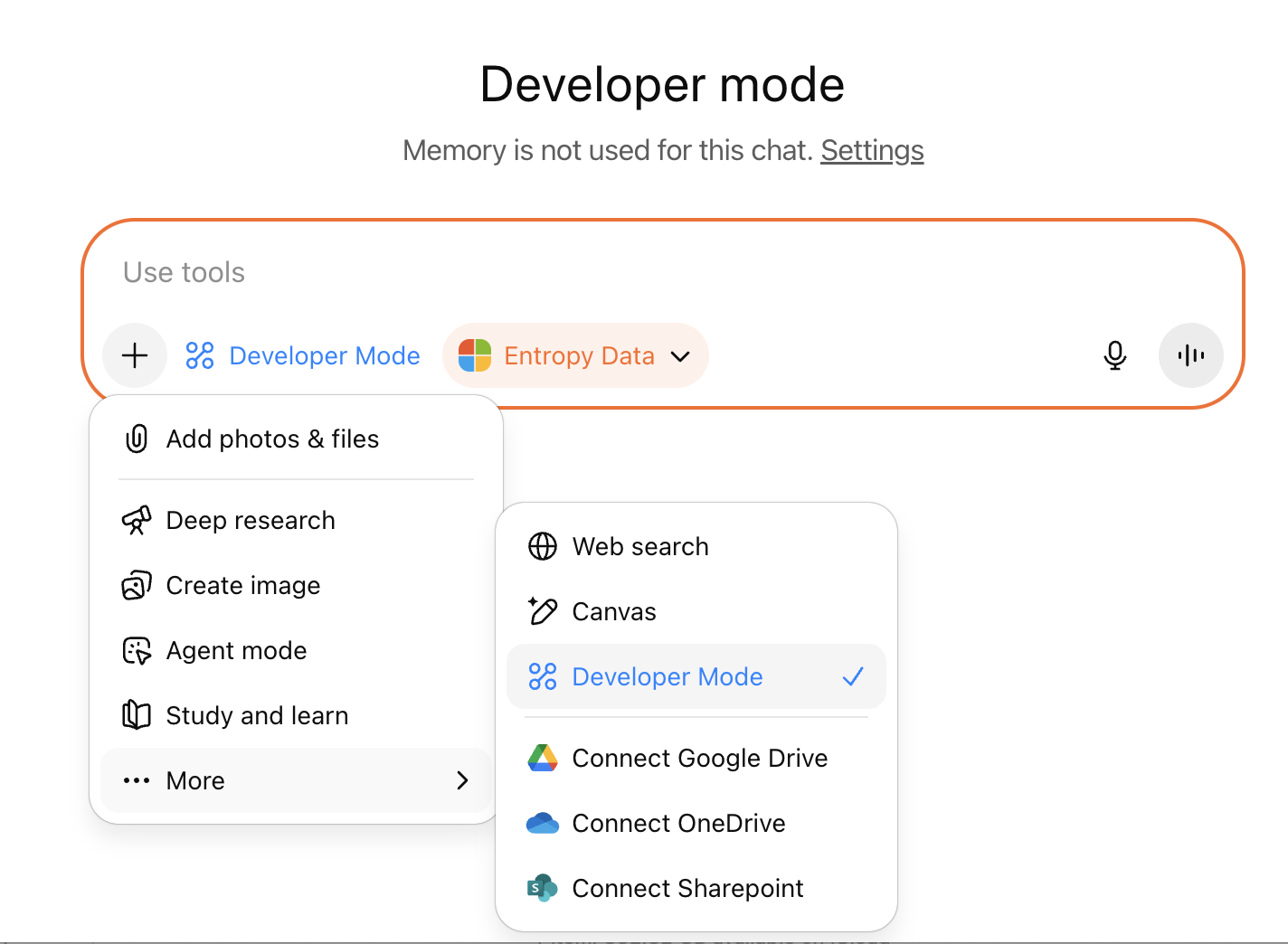Enabling the MCP in Chat