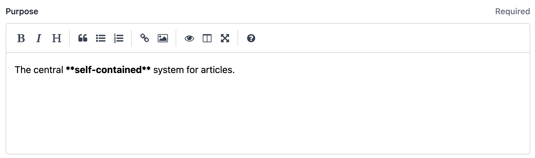 Rich text editor