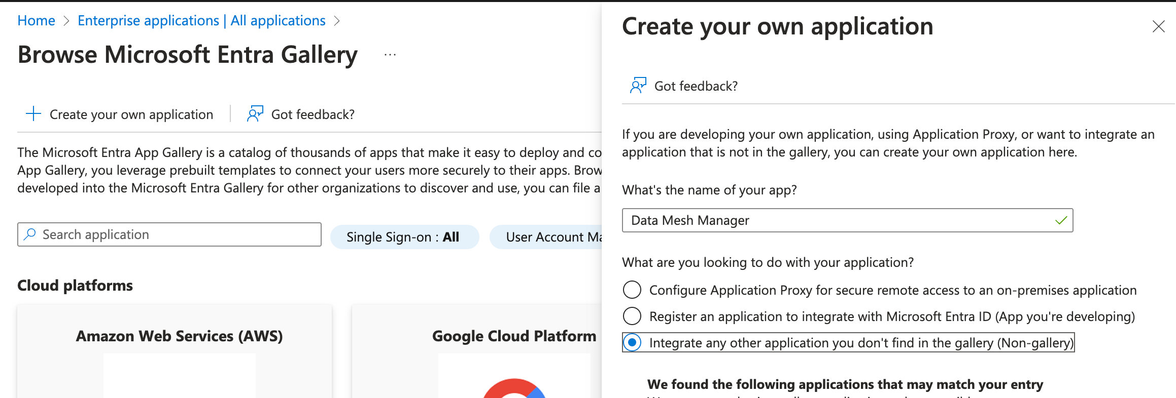 Create enterprise application in Microsoft Entra ID